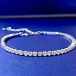 4.4 Carat Moissanite Tennis Bracelet 925 Silver Hypoallergenic, Nickel-Free